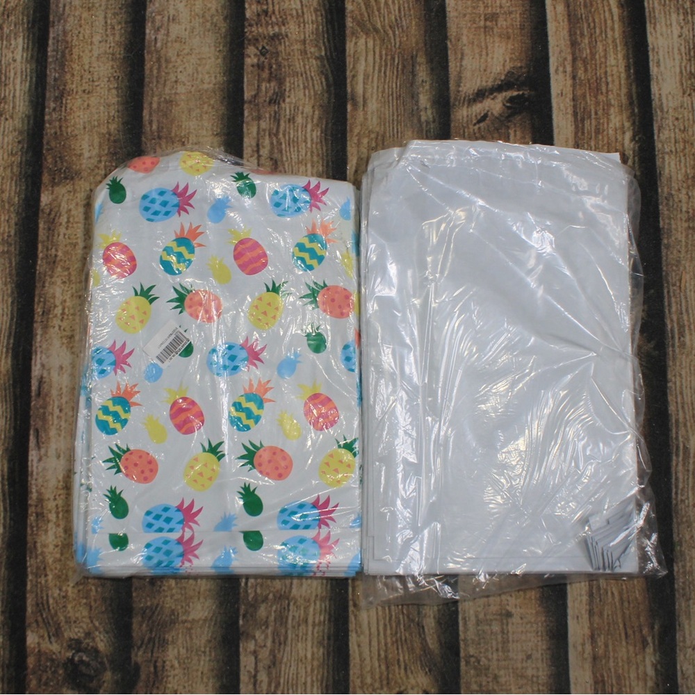 Lot Of Polymailers- 3 packs of plain, 3 packs of pineapple